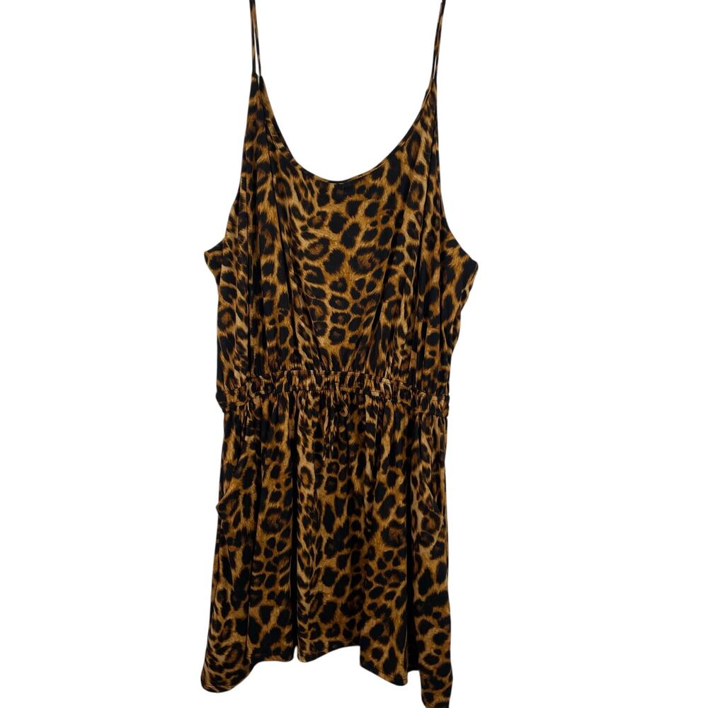 L&B Lucky and Blessed Leopard Print Tank Dress Women's 3X NWT